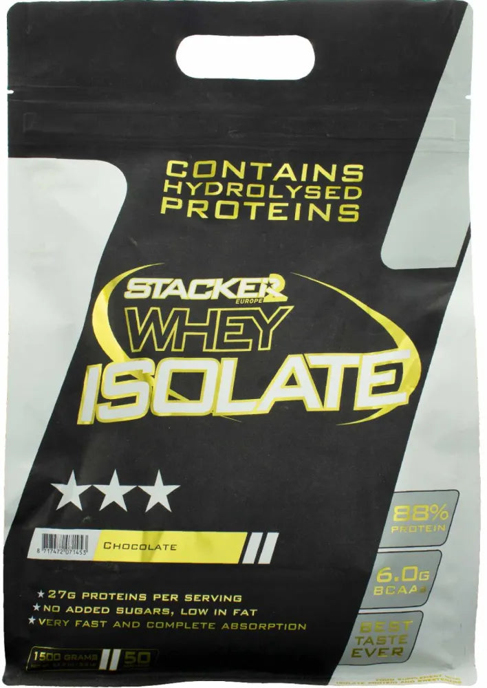 Whey Isolate Chocolate - 1500g - Stacker2 Europe - Sporto papildai