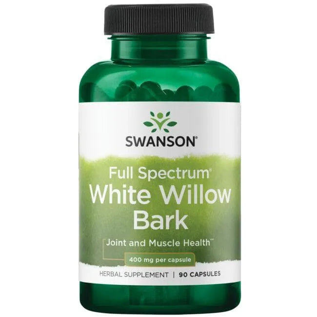 White Willow Bark - Gluosnio žievė - 400 mg - N90 - Swanson - Papildai