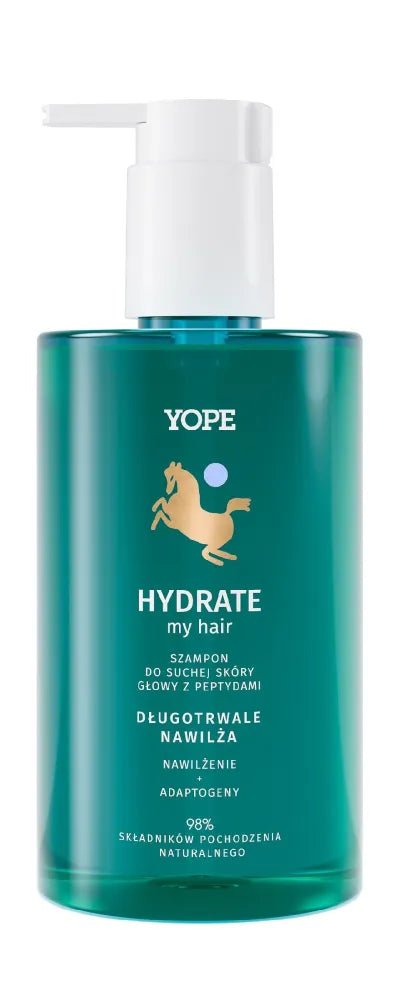 YOPE HYDRATE šampūnas sausai odai spindesiui 300 ml - Kosmetika