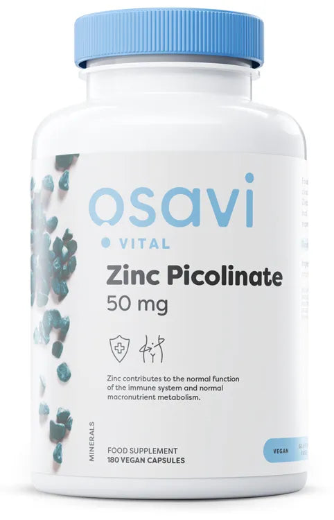 Zinc Picolinate 50mg - 180 vegan caps - Osavi - Papildai