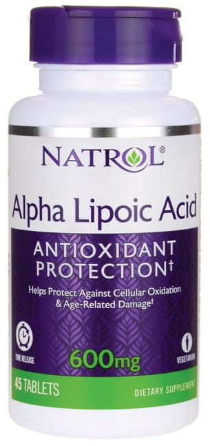 Alpha Lipoic Acid Time Release, 600mg - 45 tabs - Natrol - Vaistine1.lt - WestPharmacy.eu