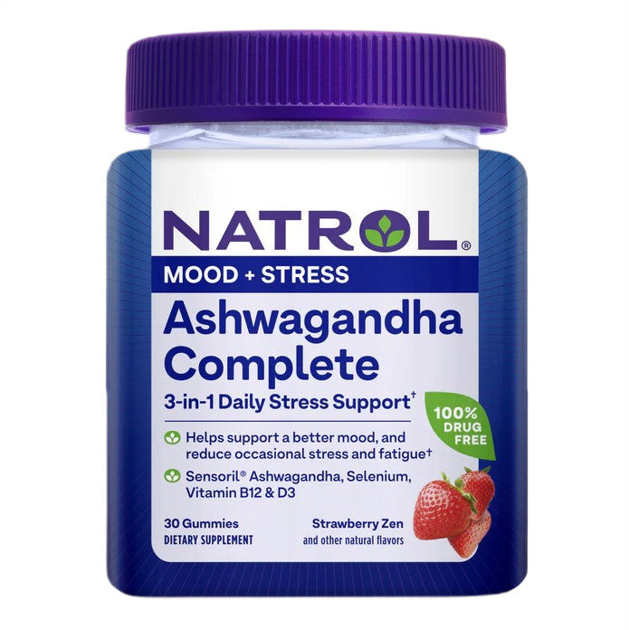 Ashwagandha Complete, Strawberry Zen - 30 gummies - Natrol - Vaistine1.lt - WestPharmacy.eu