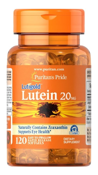 Lutein, 20mg - 120 softgels - Puritan's Pride - Vaistine1.lt - WestPharmacy.eu