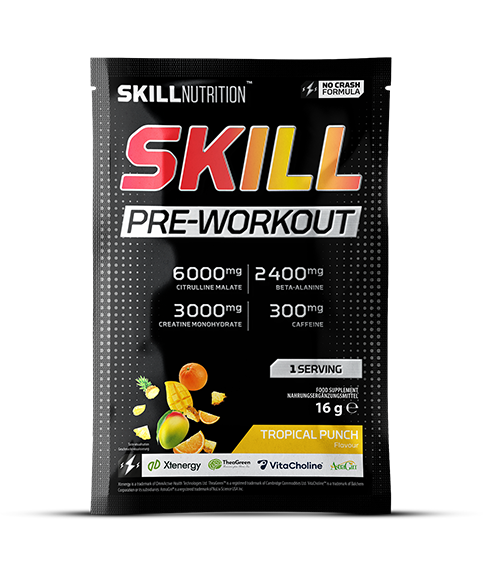 Skill Pre-Workout, Tropical Punch - 16g (1 serving) - Skill Nutrition