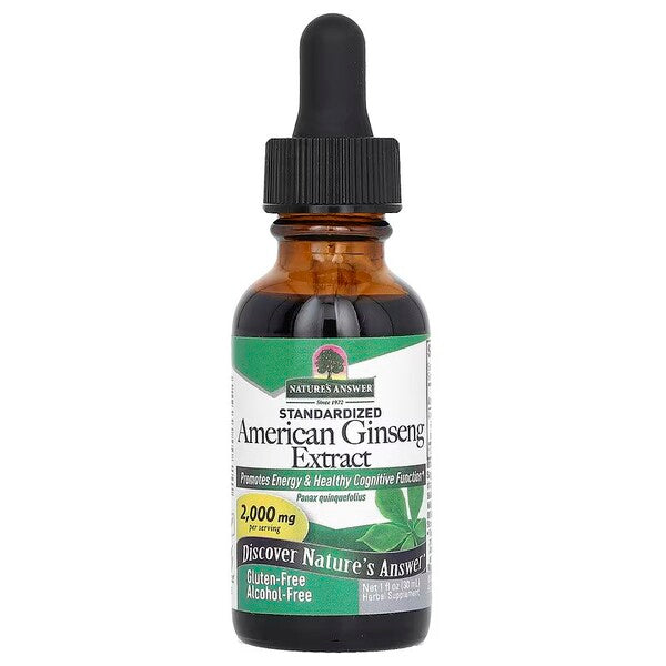 American Ginseng Extract, 2000mg - 30 ml. - Nature's Answer - Vaistine1.lt - WestPharmacy.eu