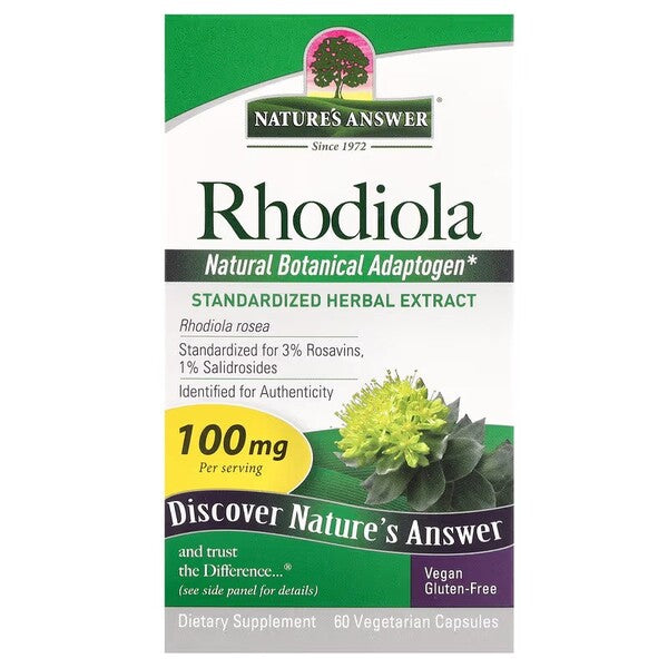 Rhodiola Root, 100mg - 60 vcaps - Nature's Answer - Vaistine1.lt - WestPharmacy.eu