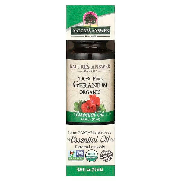 100% Pure Geranium Essential Oil - 15 ml. - Nature's Answer - Vaistine1.lt - WestPharmacy.eu