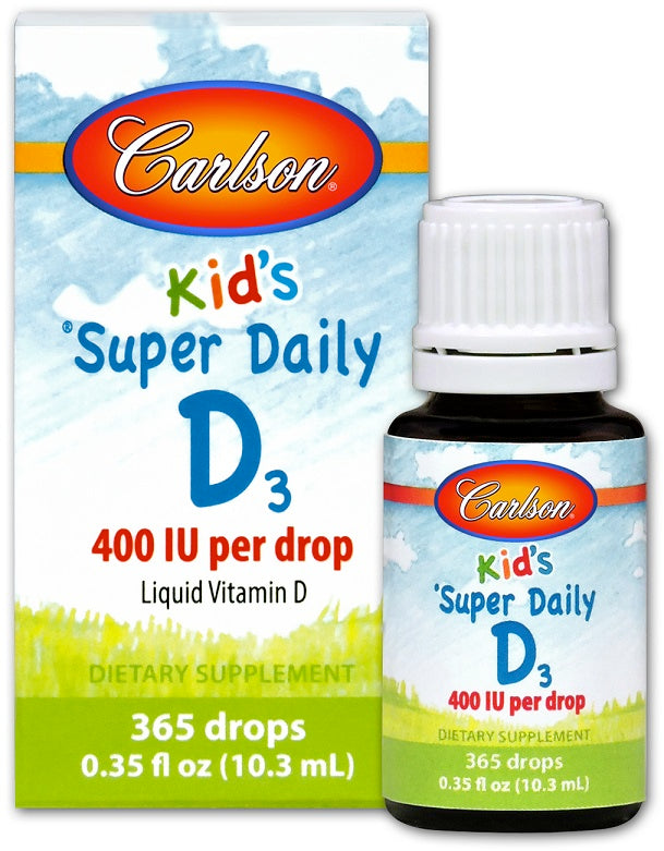 Kid's Super Daily D3, 400 IU - 10 ml. - Carlson Labs - Vaistine1.lt - WestPharmacy.eu
