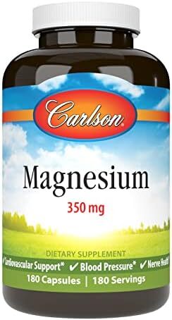 Magnesium, 350mg - 180 caps - Carlson Labs - Vaistine1.lt - WestPharmacy.eu