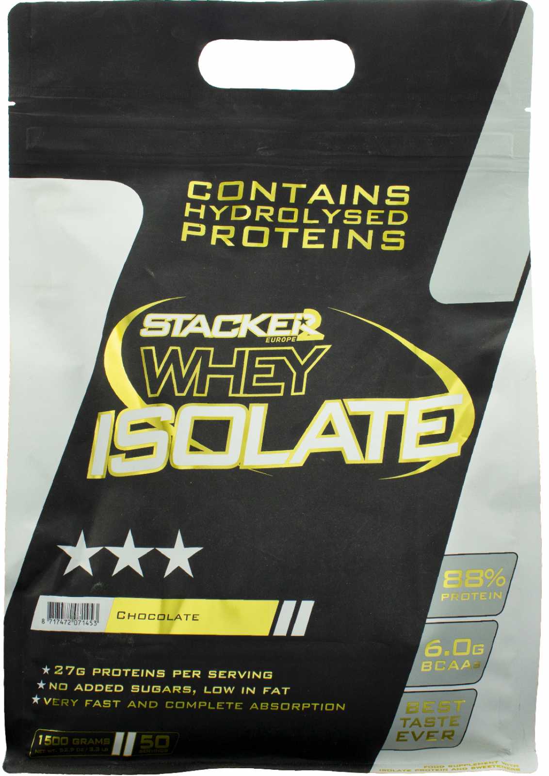 Whey Isolate, Vanilla - 1500g - Stacker2 Europe