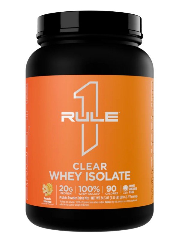 Clear Whey Isolate, Peach Mango - 689g - Rule One