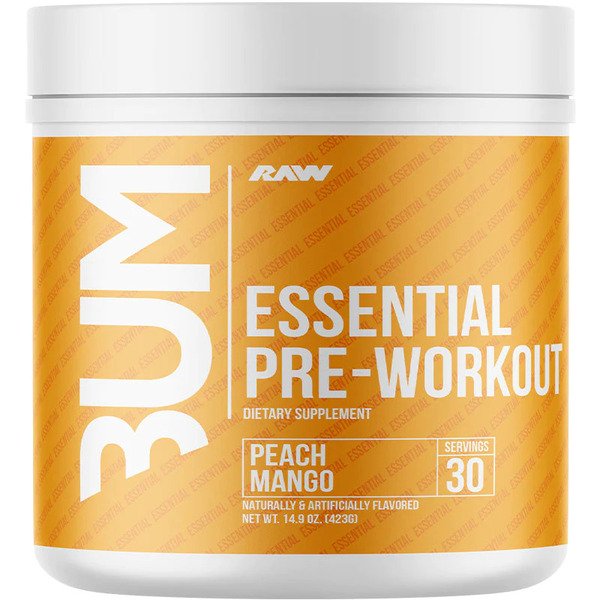 CBUM Essential Pre-Workout, Peach Mango - 423g - Raw Nutrition