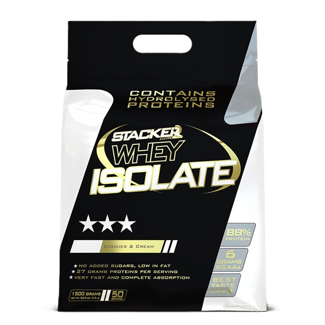 Whey Isolate, Cookies & Cream - 1500g - Stacker2 Europe