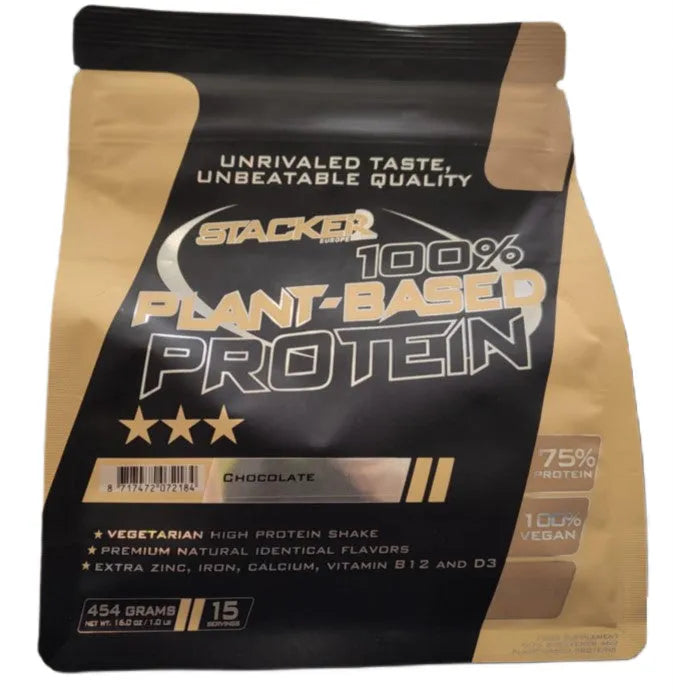 100% Plant Based Protein Chocolate - 454g - Stacker2 Europe - Sporto papildai