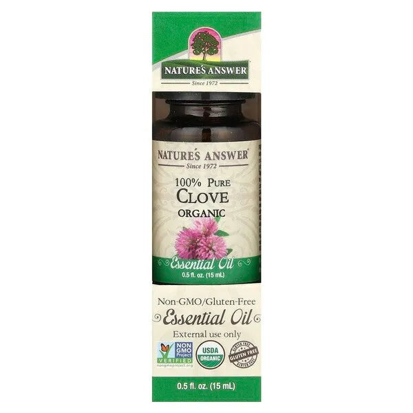 100% Pure Clove Essential Oil - 15 ml - Nature’s Answer - Papildai