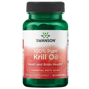 100% Pure Krill Oil - Grynas krilių aliejus - N60 - Swanson - Papildai