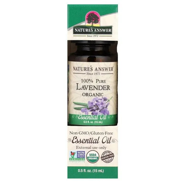 100% Pure Lavender Essential Oil - 15 ml - Nature’s Answer - Papildai