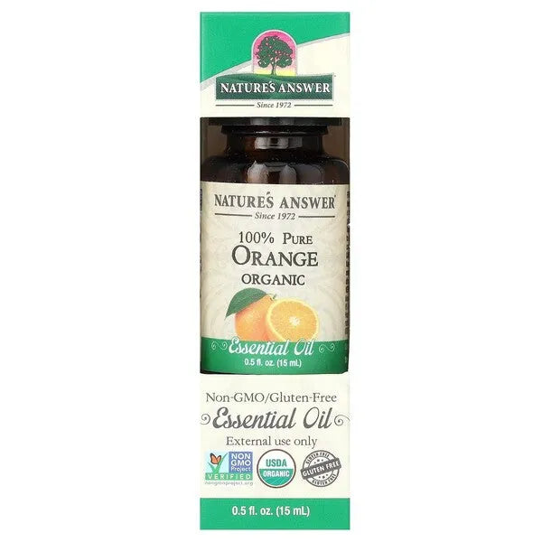 100% Pure Orange Essential Oil - 15 ml - Nature’s Answer - Papildai