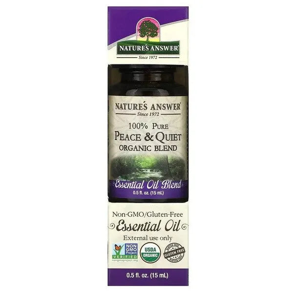 100% Pure Peace & Quiet Blend Essential Oil - 15 ml. - Nature’s Answer - Papildai