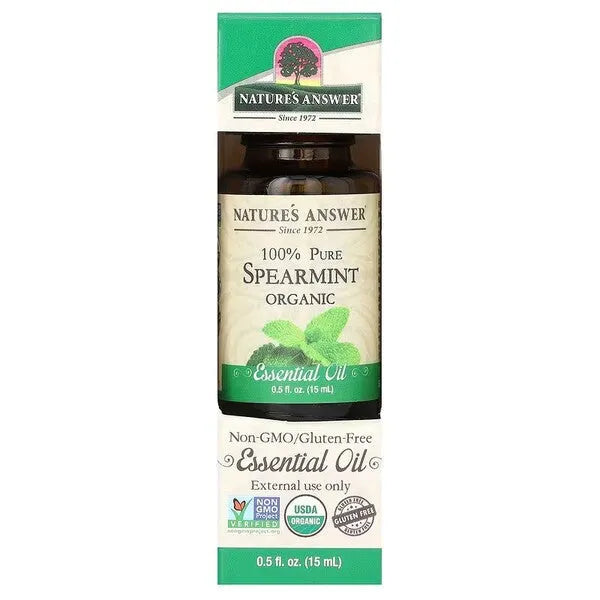 100% Pure Spearmint Essential Oil - 15 ml. - Nature’s Answer - Papildai