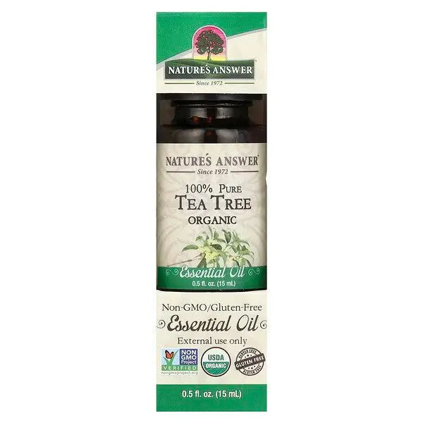 100% Pure Tea Tree Essential Oil - 15 ml. - Nature’s Answer - Papildai