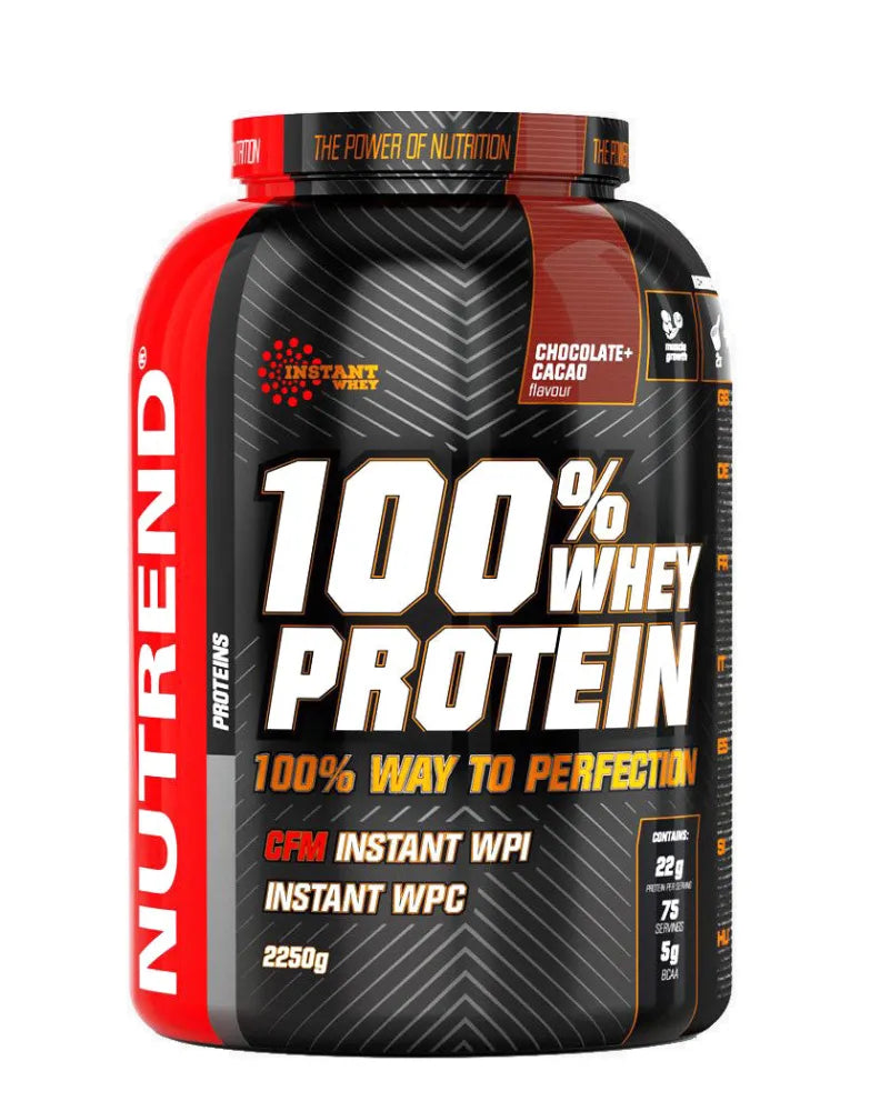 100% Whey Protein Chocolate Cocoa - 2250g - Nutrend - Sporto papildai