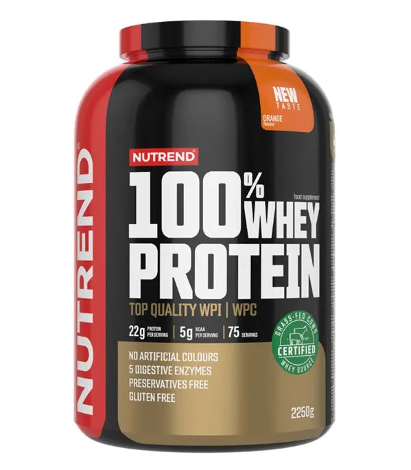 100% Whey Protein Orange - 2250g - Nutrend - Sporto papildai