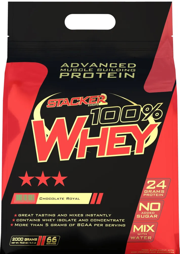 100% Whey Vanilla - 2000g - Stacker2 Europe - Sporto papildai