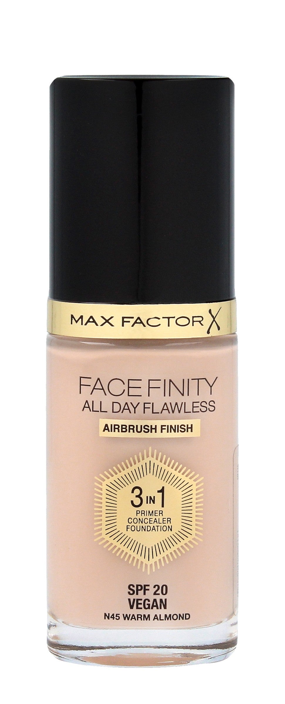 MAX FACTOR FACEFINITY 3-in-1 Foundation No. 45 Warm Almond 30ml  - Vaistine1.lt | WestPharmacy.eu