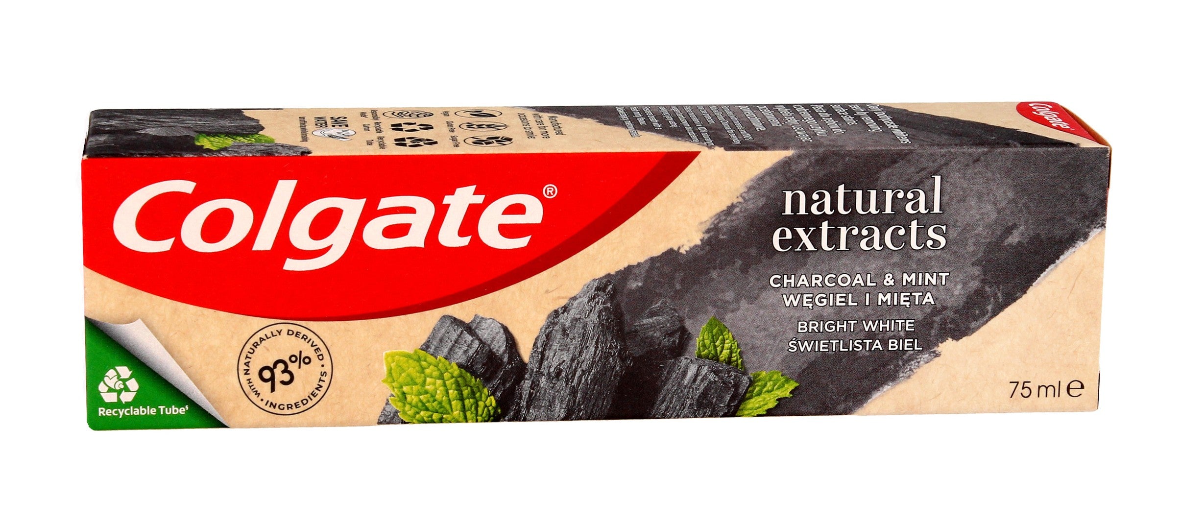 Colgate Toothpaste Natural Extracts Charcoal+White 75ml | Vaistine1.lt