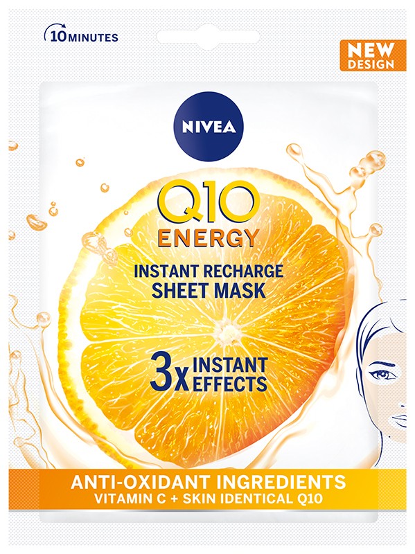 Nivea Q10 Plus C 10-minute Anti-Wrinkle+Energy sheet mask 1pc | Vaistine1.lt | WestPharmacy.eu