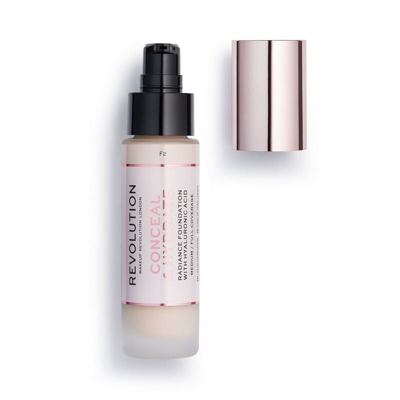 Makeup Revolution Conceal & Hydrate Foundation Moisturizing Foundation No. F2 23ml | Vaistine1.lt