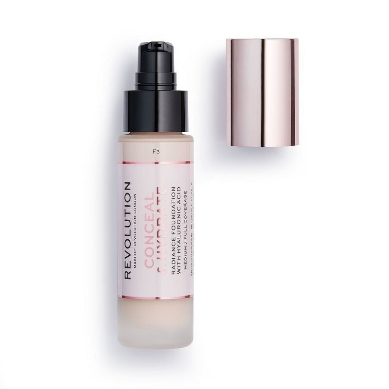 Makeup Revolution Conceal & Hydrate Foundation F3 | Vaistine1.lt