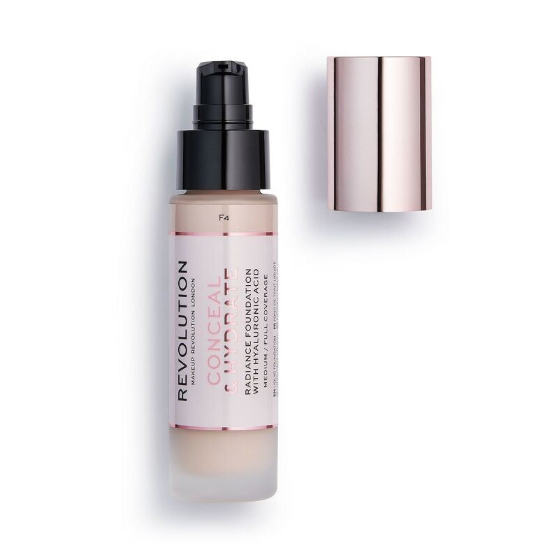 Makeup Revolution Conceal & Hydrate Foundation F4 | Vaistine1.lt