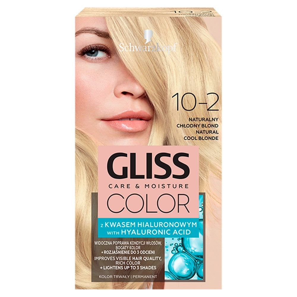 Schwarzkopf Gliss Color Cream coloring no. 10-2 Natural Cool Blonde 1op. | Vaistine1.lt