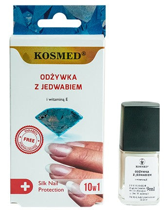 Kosmed Nail Conditioner with Silk and Vitamin E 10in1 9ml | Vaistine1.lt