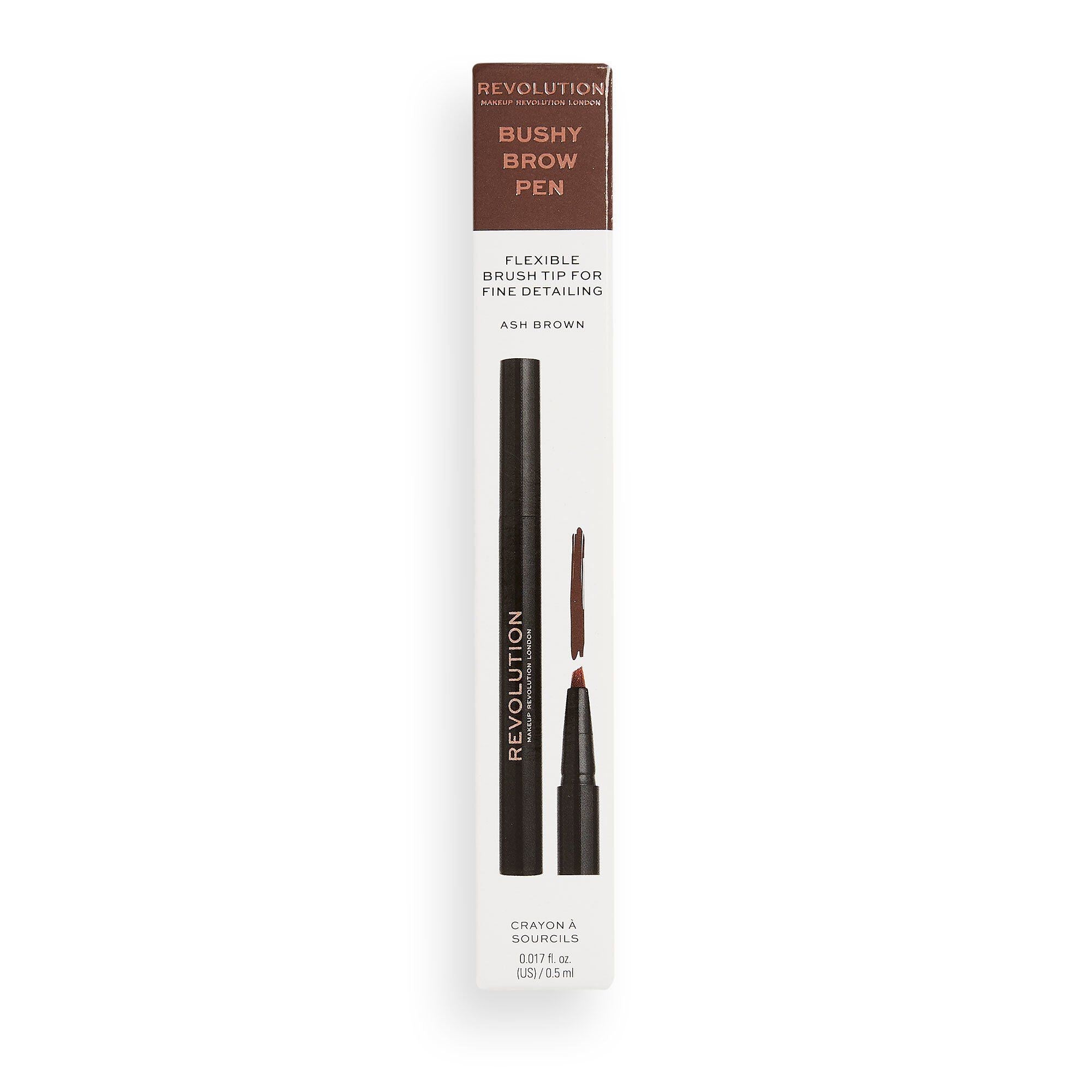 REVOLUTION Bushy Brow Pen Ash Brown 0,5ml | Vaistine1.lt