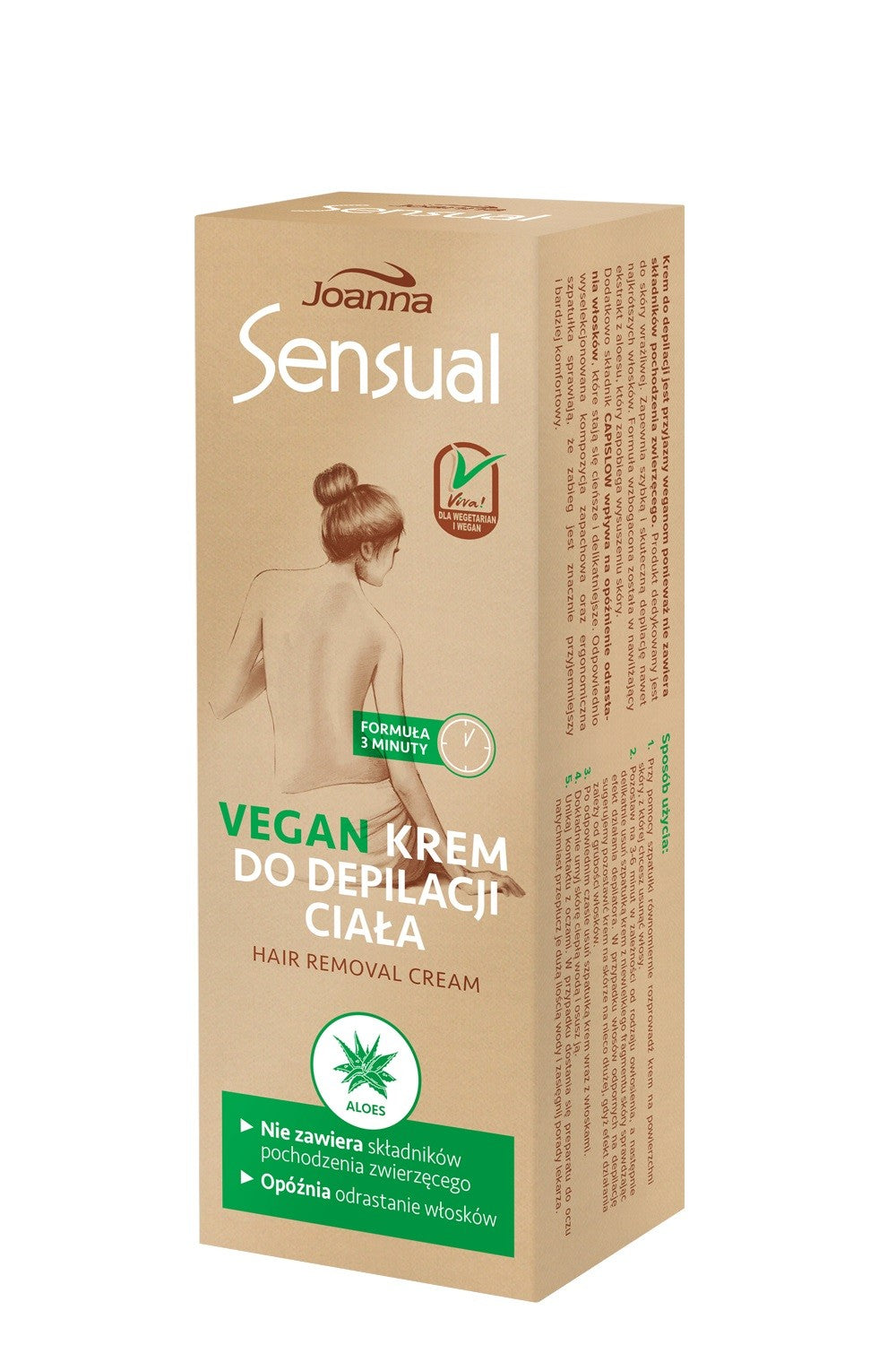 Joanna Sensual Body Depilatory Cream Vegan - Aloe 100g | Vaistine1.lt