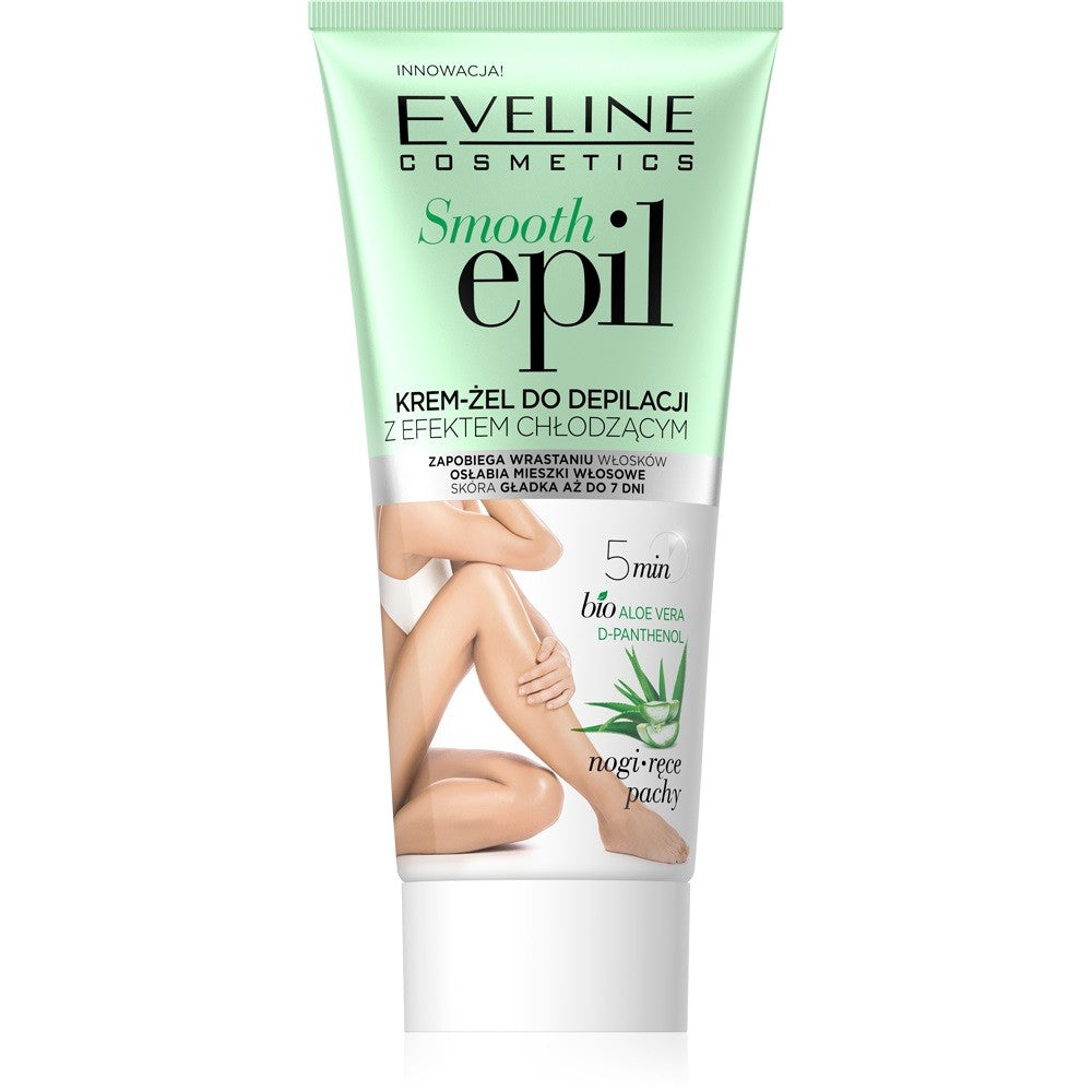 Eveline Smooth Epil Cream-Gel for Hair Removal with a Cooling Effect - Legs, Arms, Underarms 175ml | Vaistine1.lt