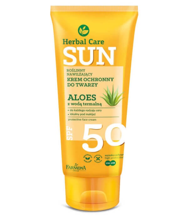 Farmona Herbal Care Sun Protective Cream SPF50 Aloe with Thermal Water 50ml | Vaistine1.lt