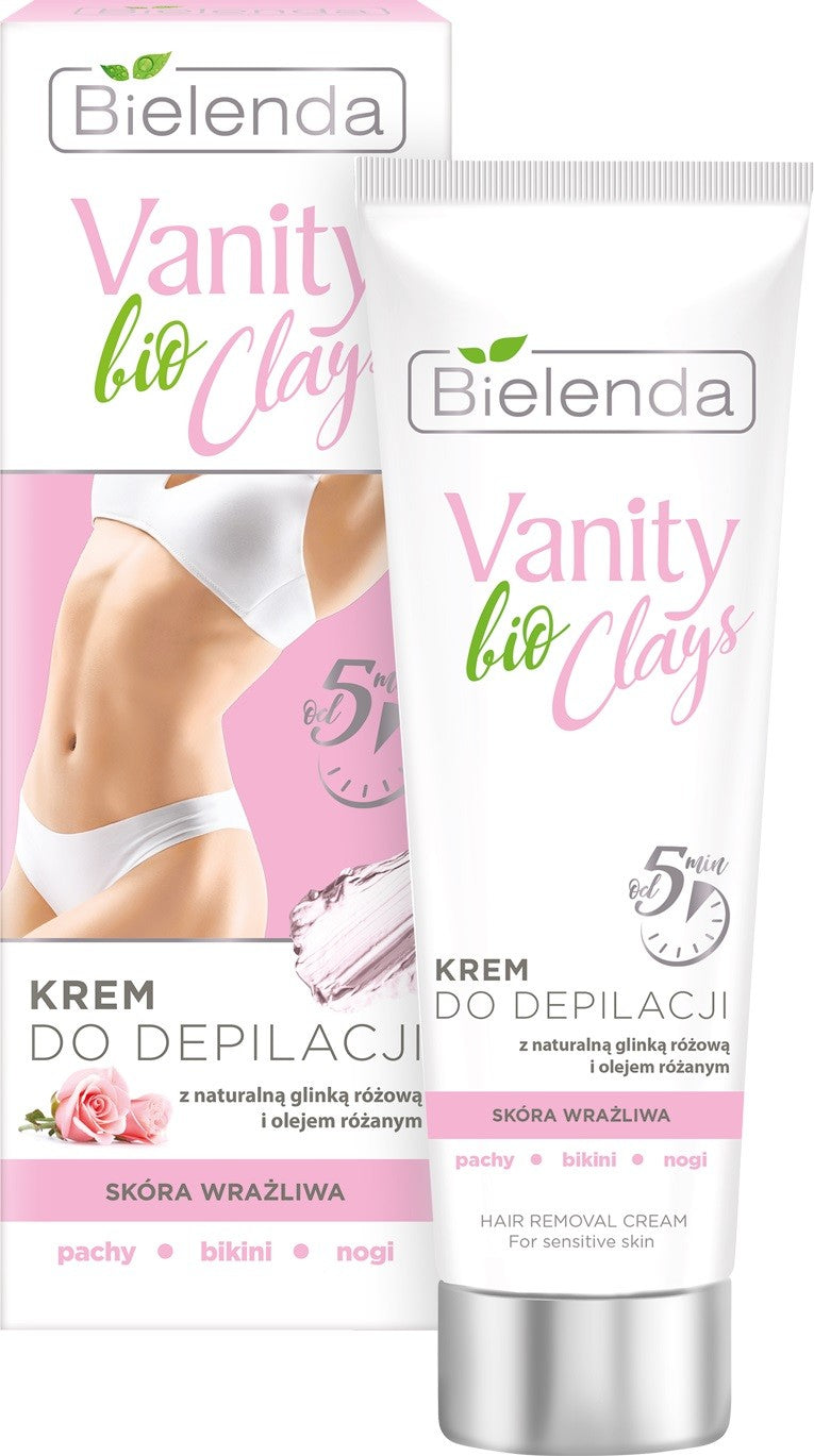 Bielenda Vanity bio Clays Depilatory Cream with pink clay - sensitive skin 100ml | Vaistine1.lt