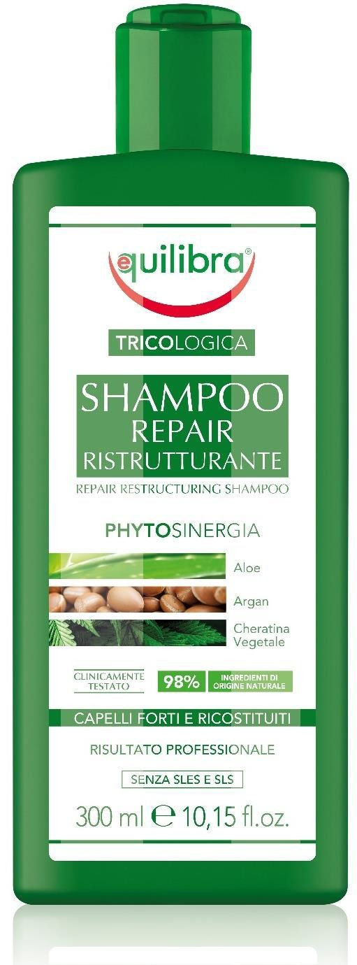 Equilibra Tricologica Repair Restructuring Shampoo - dull and damaged hair 300ml | Vaistine1.lt