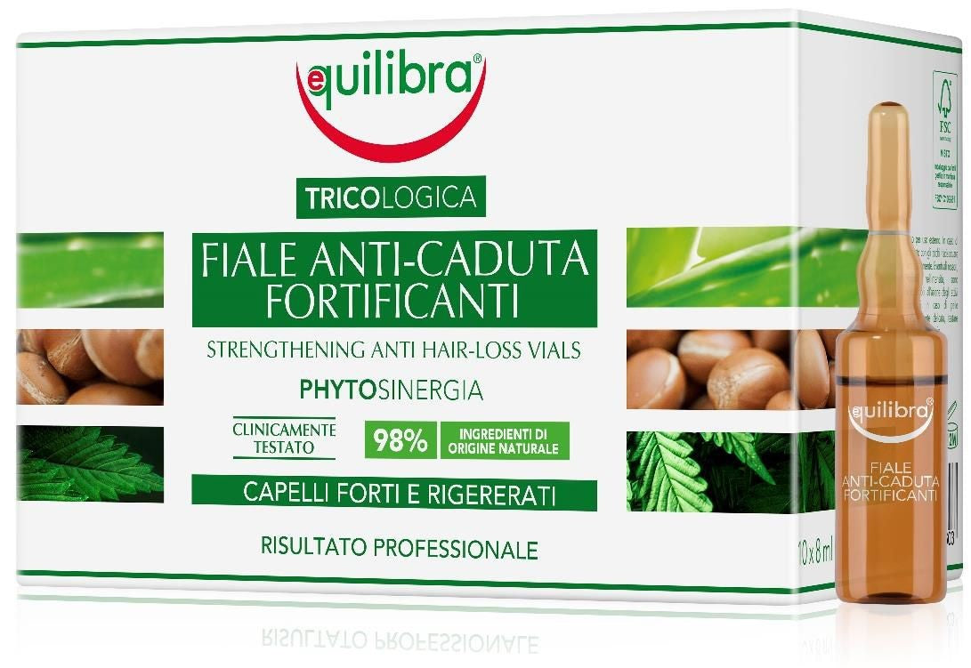 Equilibra Tricologica Strengthening Ampoules against Hair Loss 1op.-10pcs (8ml) | Vaistine1.lt | WestPharmacy.eu