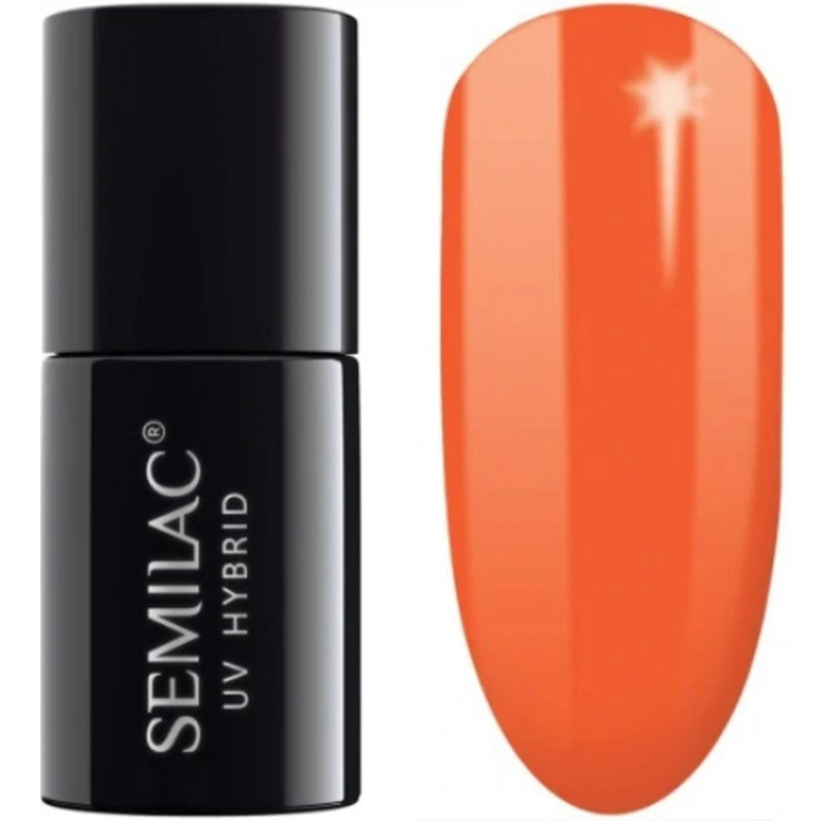 SEMILAC Hybrid Nail Polish 045 Electric Orange - 7 ml | Vaistine1.lt