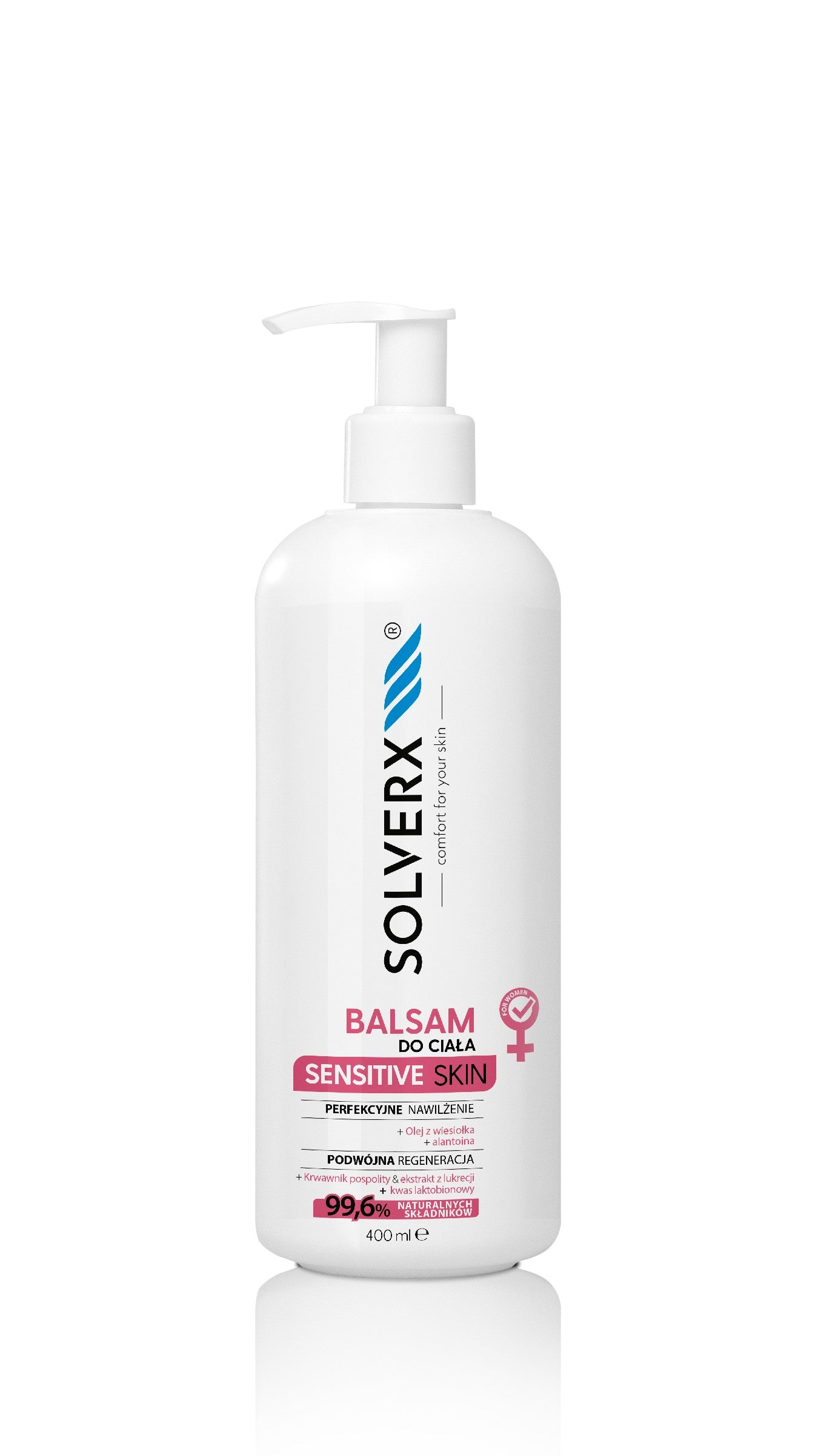 SOLVERX SENSITIVE SKIN kūno losjonas moterims 400ml | Vaistine1.lt