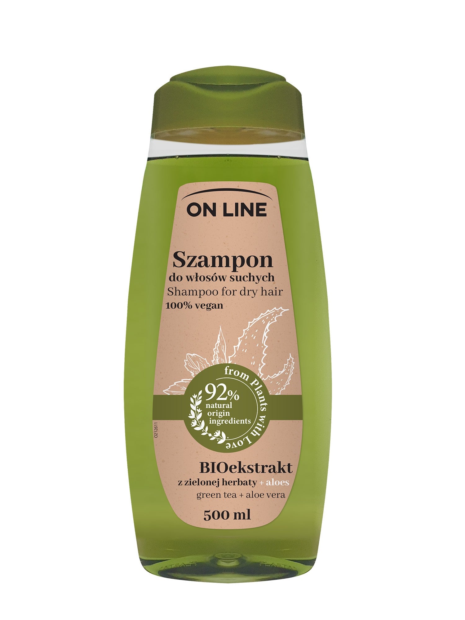 On Line From Plants With Love Shampoo for Hair BIOextract from Green Tea and Aloe 500ml | Vaistine1.lt