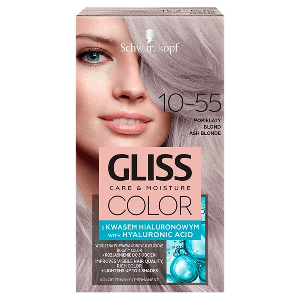 Schwarzkopf Gliss Color Coloring Cream No. 10-55 Ash Blonde 1pc. | Vaistine1.lt