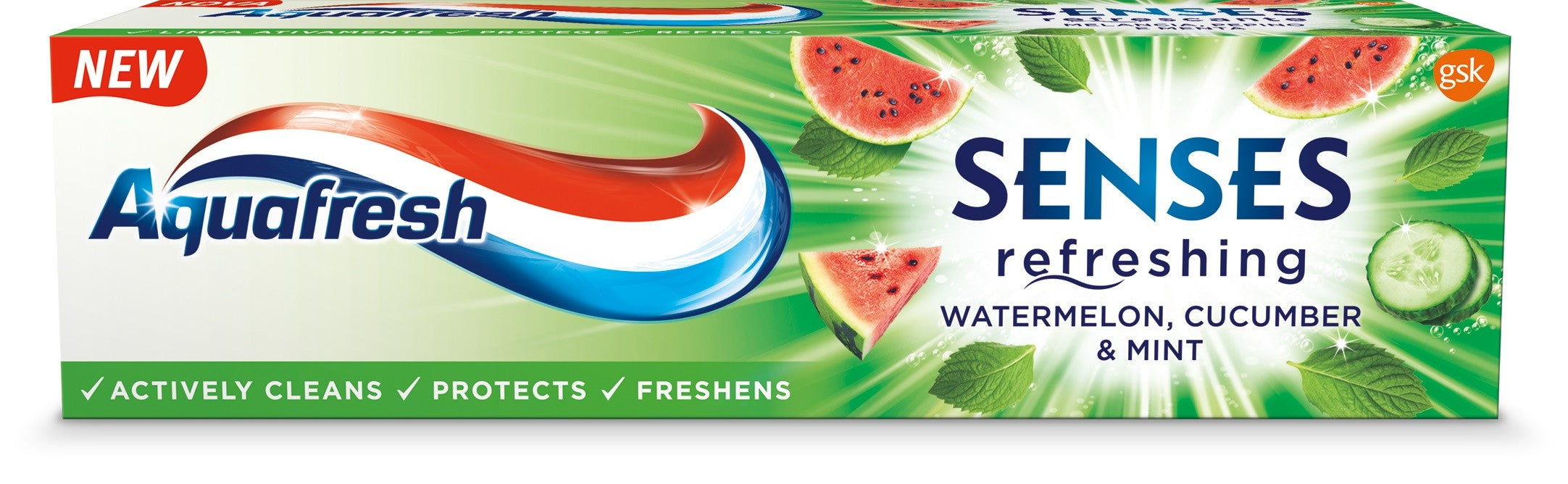 Aquafresh Pasta Senses refreshing Watermelon Cucumber & Mint 75ml | Vaistine1.lt