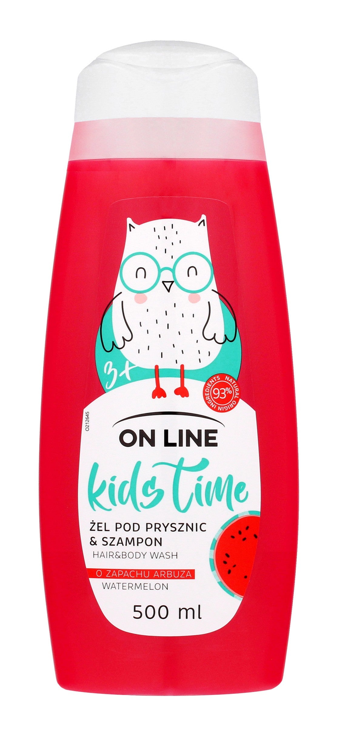 On Line Kids Time 2-in-1 shower gel and shampoo for children - watermelon scent 500ml | Vaistine1.lt