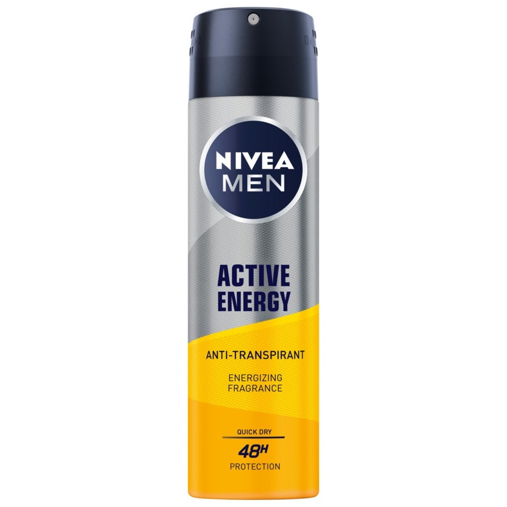 Nivea Men Deodorant ACTIVE ENERGY spray men's 150ml | Vaistine1.lt | WestPharmacy.eu